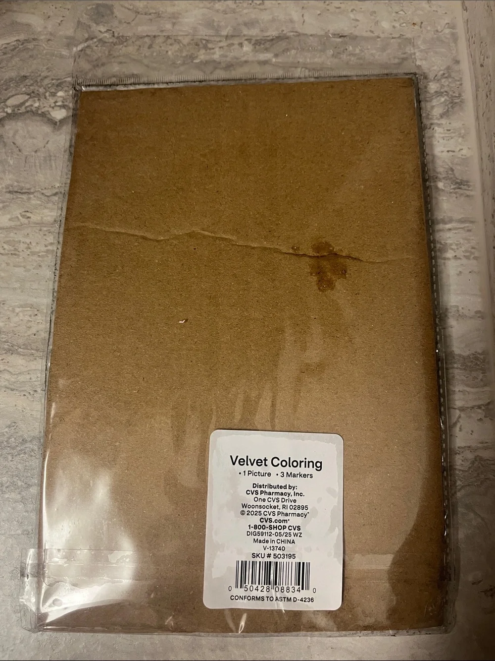 Velvet Coloring Kit - Black Trick or Treat Skeleton